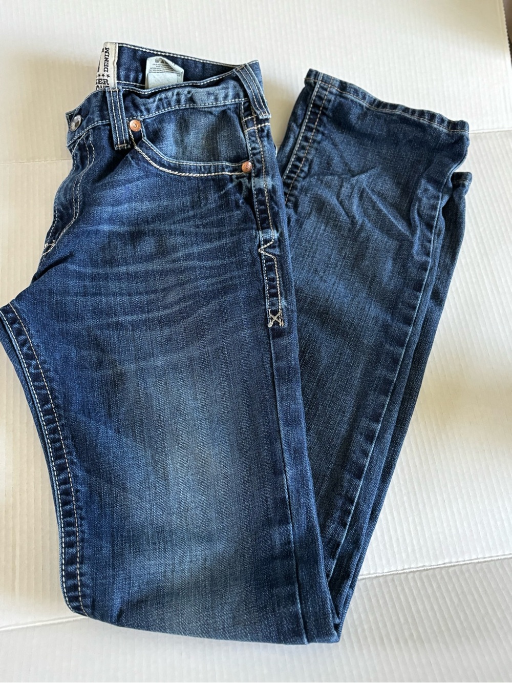 Ariat Men’s Indigo Washed Slim Straight Jeans - Picture 5 of 12